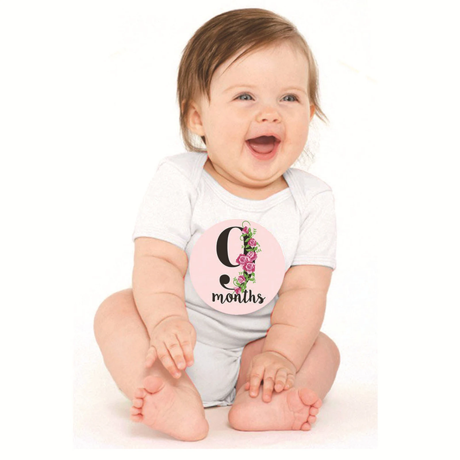 

12 Pcs Baby Monthly Sticker Photography Memorial Newborn Kids Months Commemorative Card Number Photo Props Accessories