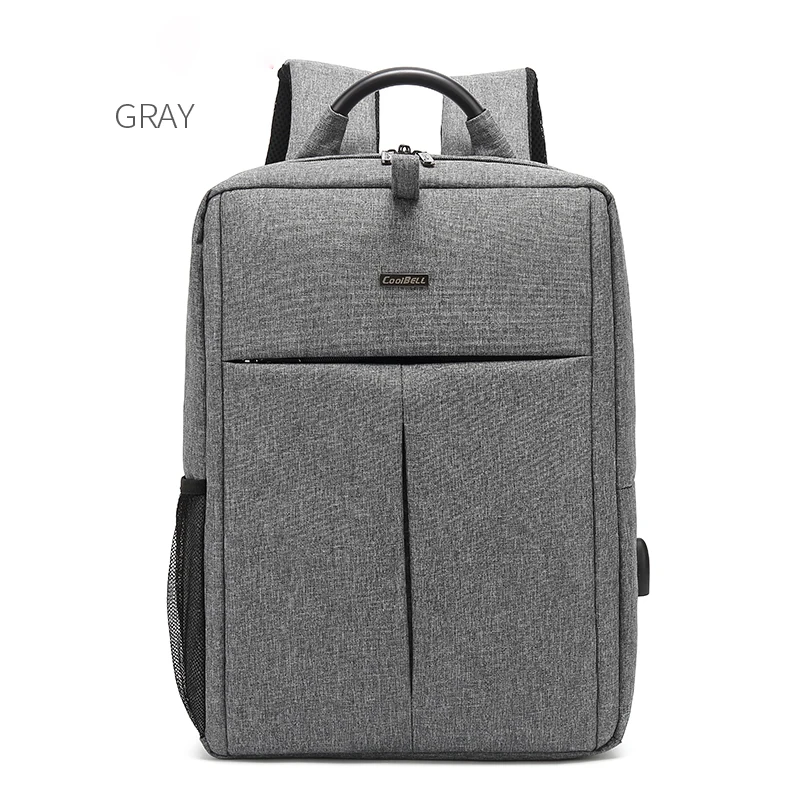 Мужской рюкзак с логотипом на заказ, подходит для ноутбука 15,", USB, подзарядка, бизнес, путешествия, мужские сумки, анти-вор, рюкзак, школьная сумка для женщин, LW - Цвет: gray
