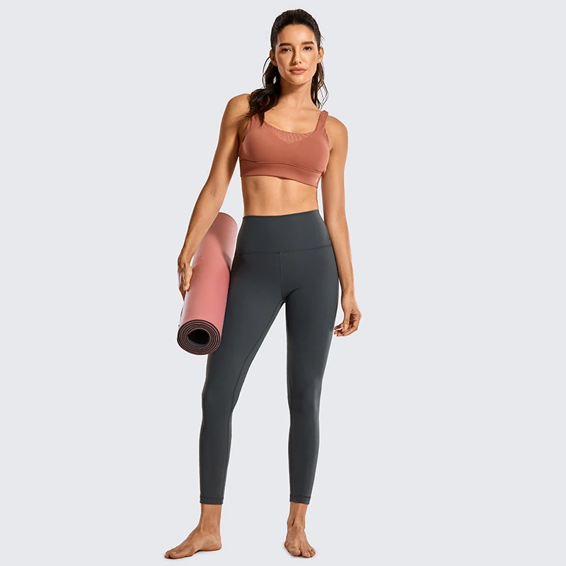 Cena SYROKAN Women Matte szczotkowane lekkie legginsy z polaru sportowe spodnie z wysokim stanem odporne na przysiady 25 cali