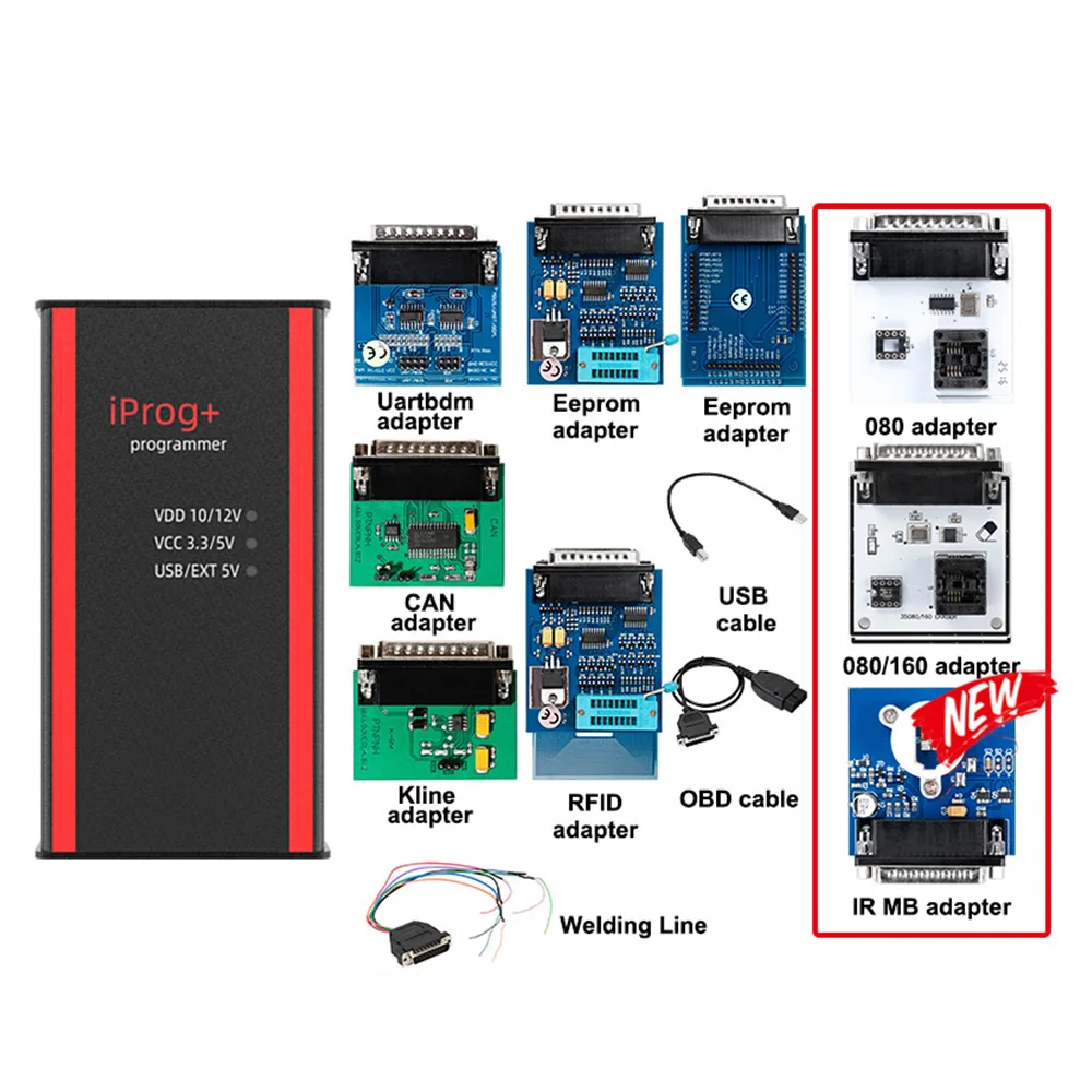 Диагностический OBD2 iPROG + Iprog Pro программатор V85 3 в 1 IMMO коррекция пробега сброс