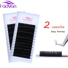 2 Чехол/Лот, яркие ресницы, удлинитель ресниц, сделай сам, что вы хотите, 2D/3D/5D/10D ресницы, натуральные длинные накладные ресницы, легкие веерные ресницы