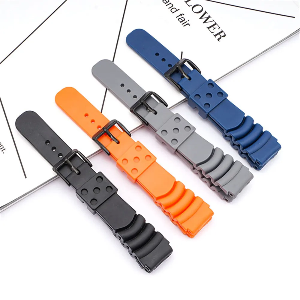 Waterproof Silicone Diving Watch Strap - Durable Sport Wristband Replacement