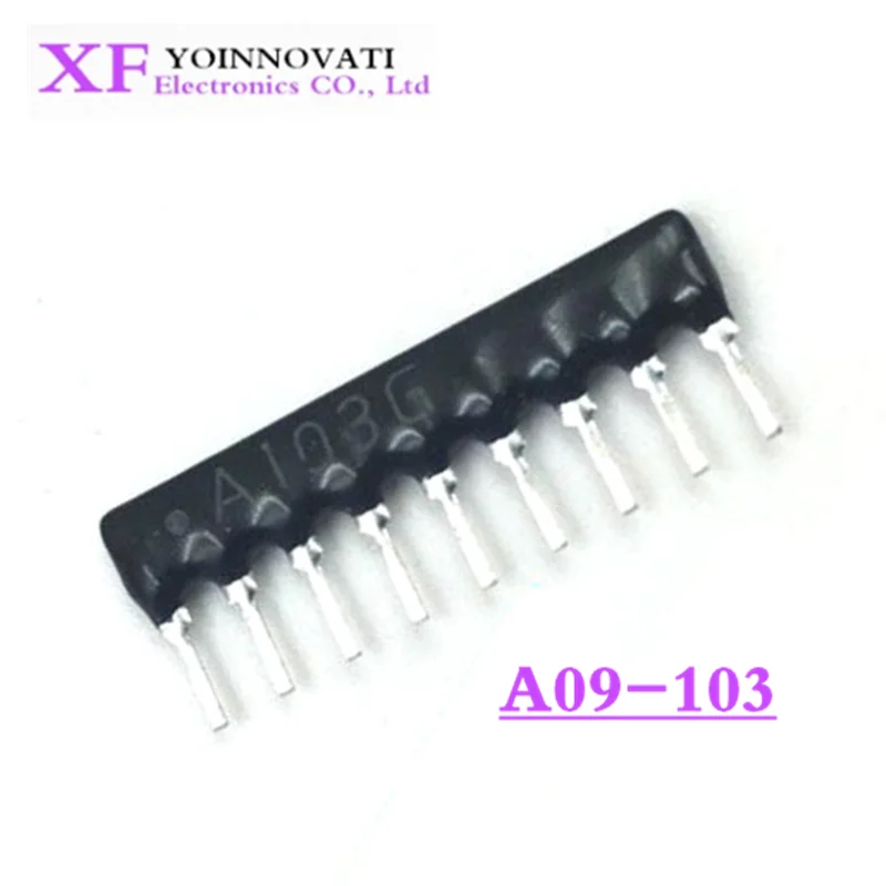 50 шт./лот A09-103 SIP-9 A 103G 103 10K Ohm 8 коммутированный резистор сетевой массив 9 PIN лучшее