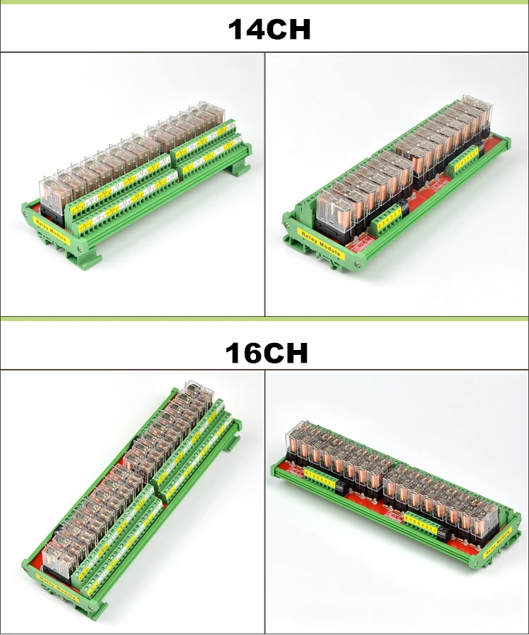 DIN рейку 4 канала 5A DPDT релейный модуль 2 нет+ 2 NC OMRON G2R-2 DC12v 24 В Реле PLC сигнал изоляции усилитель