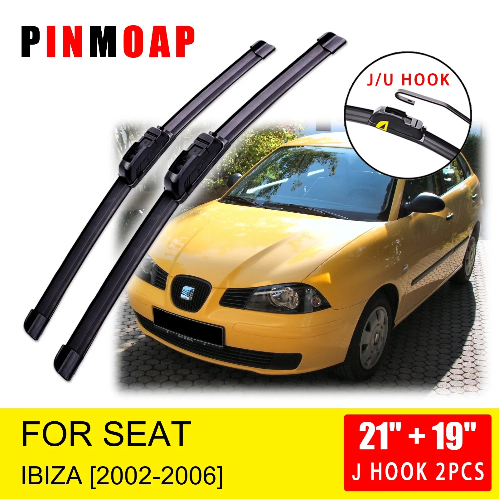 Limpiaparabrisas Delantero Para Coche Seat Ibiza, Parabrisas De 21 + 19,  2002 2003 2004 2005 - Limpiaparabrisas - AliExpress