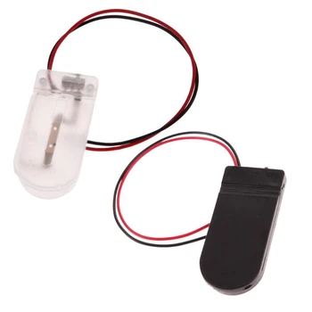 

2000pcs/lot 2x CR2032 Button Coin Cell Battery Charger Socket Holder Case Cover Box With 6V Wire Lead ON/OFF Switch