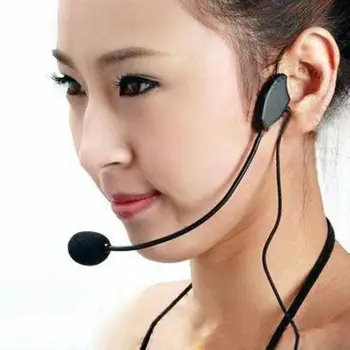 

3.5mm Bendable Wired Headset Microphone Headworn Mic for Voice Amplifier Loudspeaker