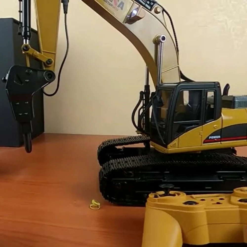 US $734.67 Full Alloy Big Rc Excavator 23ch Remote Control Truck DieCast 24g Radio Controlled Machine Metal Car Toys For Boys New Version