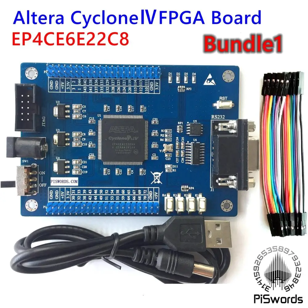Комплект ядра разработки FPGA ALTERA CYCLONE IV EP4CE EP4CE6E22C8N плата бластера usb jtag код образца