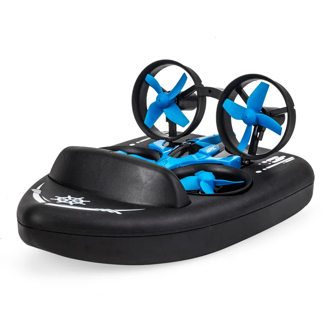 JJRC H36F 3-в-1 Р/У Лодки морские Land воздуха на воздушной подушке 2,4 г р/у вертолет с дистанционным Управление игрушка-синий