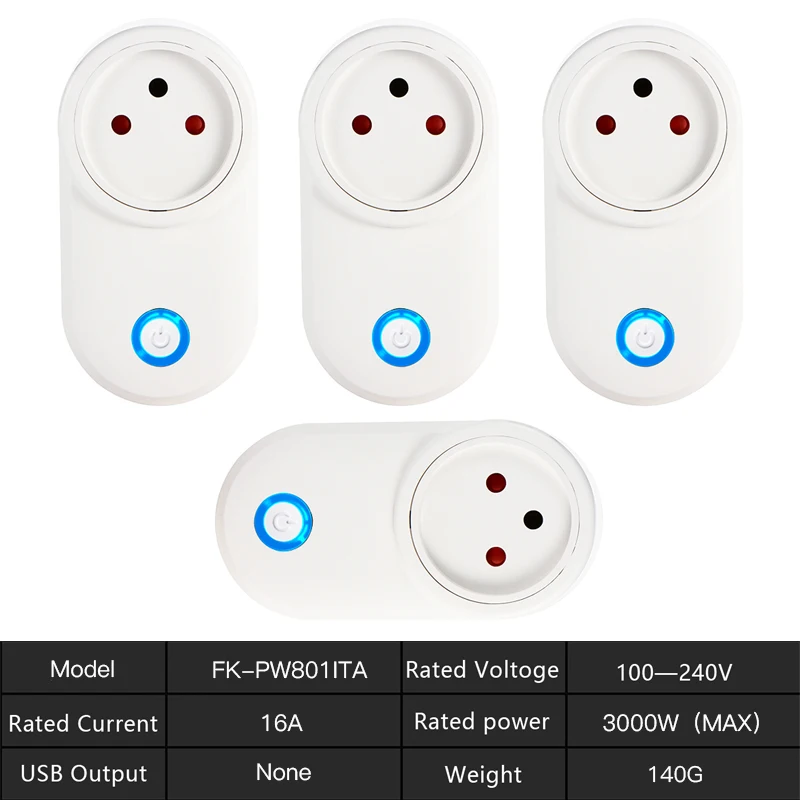 16A-4PCS FrankEver 16A Wifi умная розетка, Israel штепсельная розетка с контролем мощности, работает с Google Home Alexa IFTTT Tuya Smart Life APP - Цвет: 16A-4PCS
