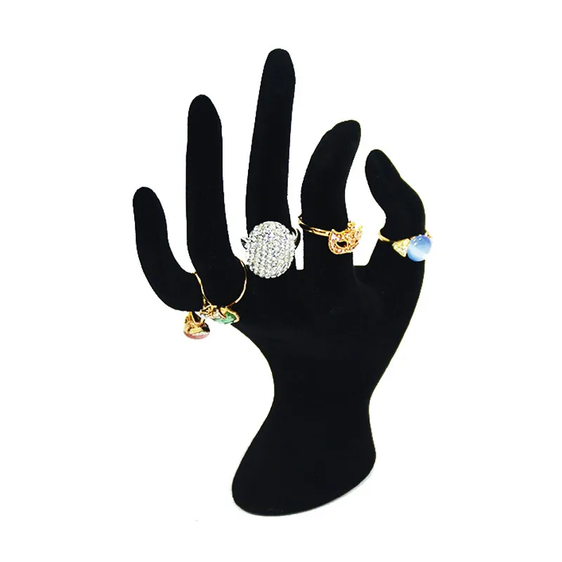 

Resin Black Flocking Ok Hand Model Jewelry Display Stand Ring Display Props Bracelet Display Stand Necklace Hanger