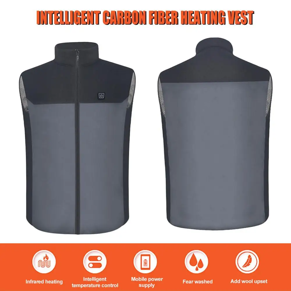 

Heating Vest Washable USB Charging Heating Three-Speed Temperature Warm Vest for Outdoor Camping Hiking Golf
