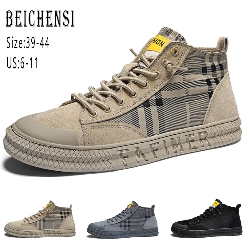 Новинка Модные мужские повседневные кроссовки в городском стиле высокие