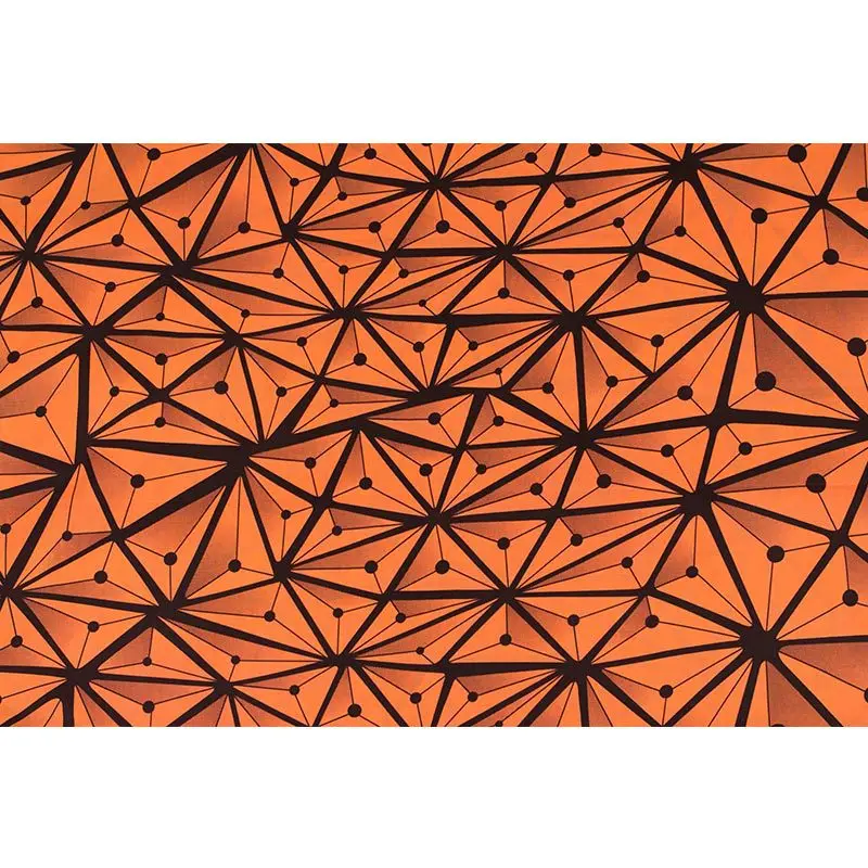 Оранжевая ткань с треугольным принтом хлопок les дизайн Модная африканская ткань Нигерия, Анкара