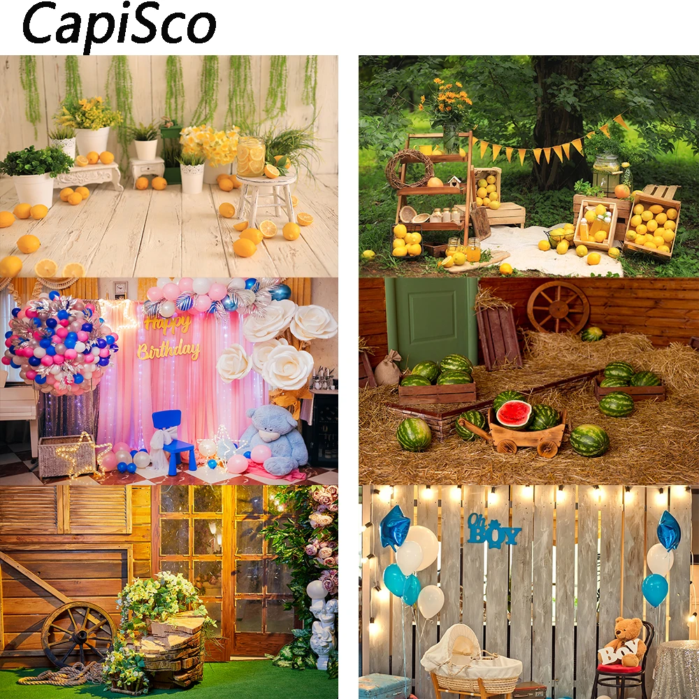 

Capisco Photography Backdrops 1st Baby Shower Cake Smash Photo Background Children Newborn Birthday Studio Photocalls Props