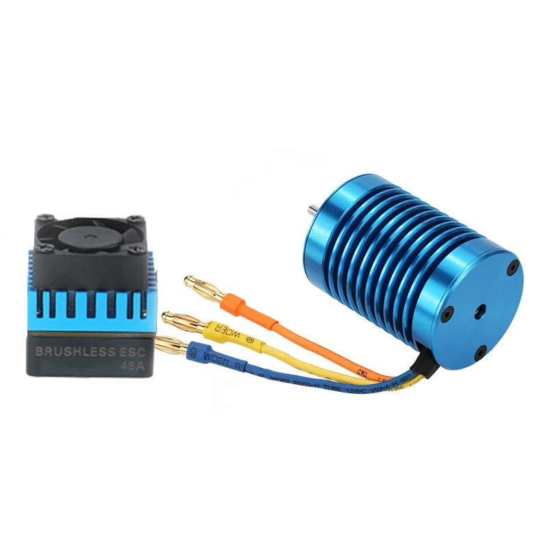 SURPASSHOBBY F540 3000/3300/3930/4370KV бесщеточный водонепроницаемый двигатель + 45A ESC для 1:10 RC