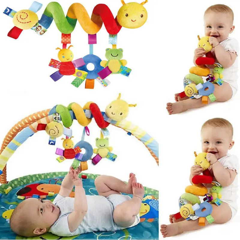 Игрушки для детской коляски милые животные активности спиральная кроватка переносное детское кресло путешествия Висячие игрушки Красочные погремушки для новорожденного ребенка игрушка