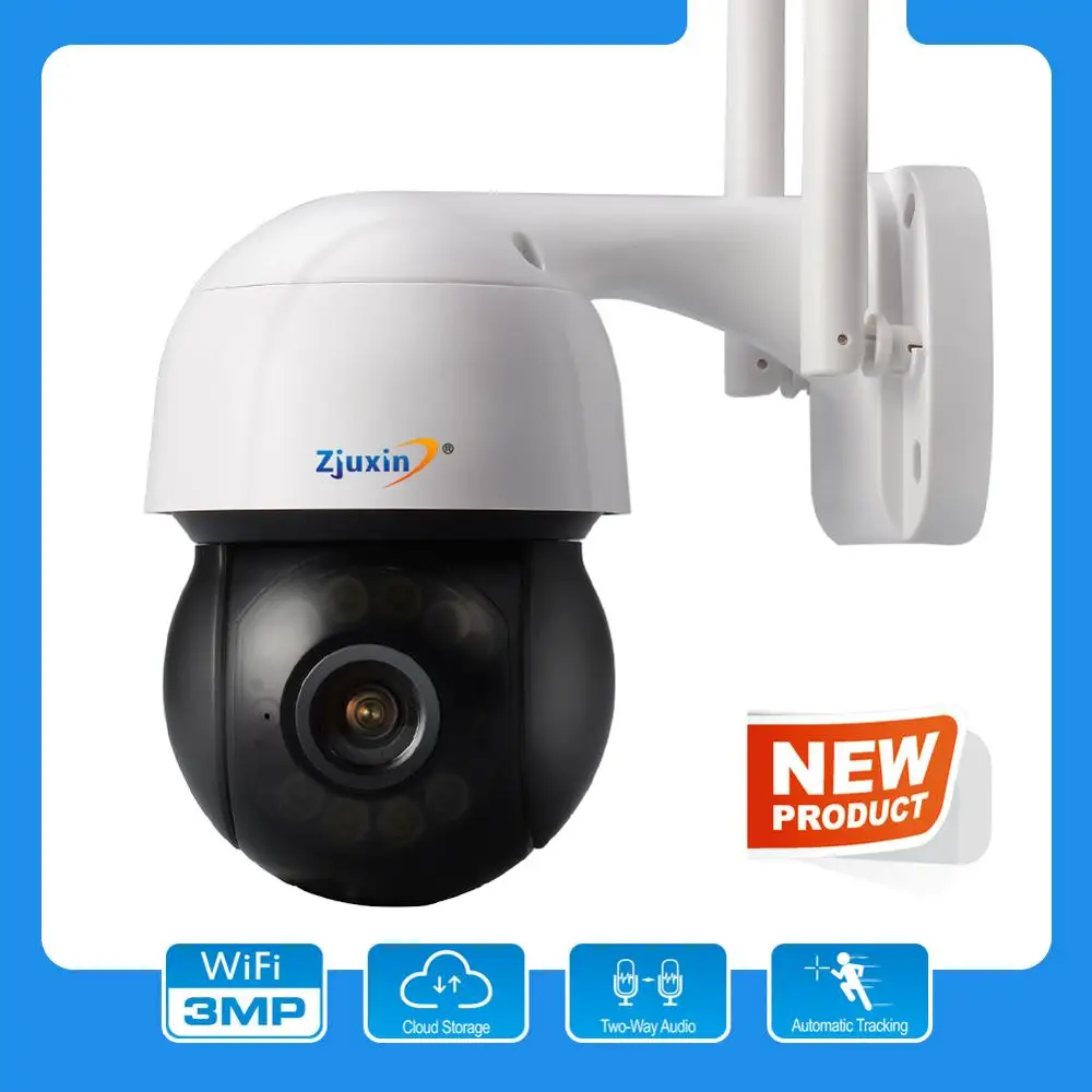 ZJUXIN 3MP IP Wifi PTZ камера с автоматическим отслеживанием ONVIF охранная CCTV Аудио AI