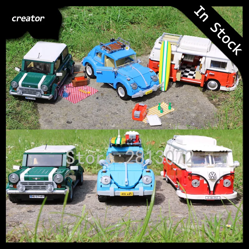 Creator Car Technic Forded Mustanged 21001 21002 21003 Mini Cooper строительные блоки Совместимые 10220 10242 10252