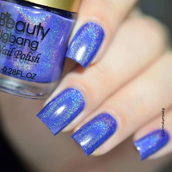 

BeautyBigBang 8ml 12 Colors Holographic Holo Glitter Nail Polish Hologram Effect Varnish For Nails Art Blue Glitter Nailpolish