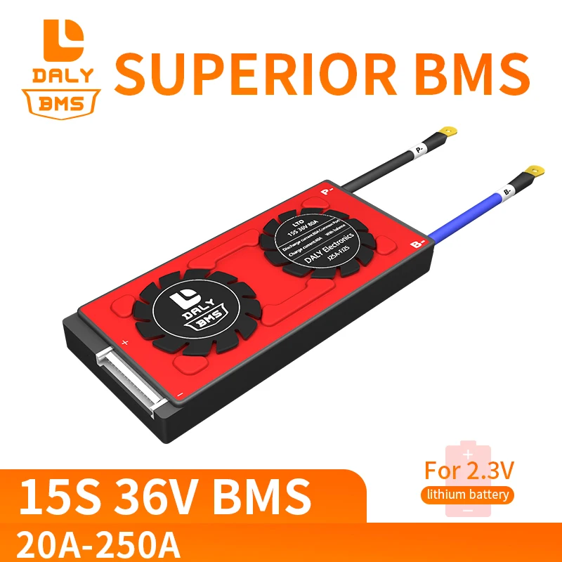 Daly аккумулятор лто Защитная плата 15S 20A 40A 60A 80A 100A 250A 2 4 V bms с функцией баланса 18650