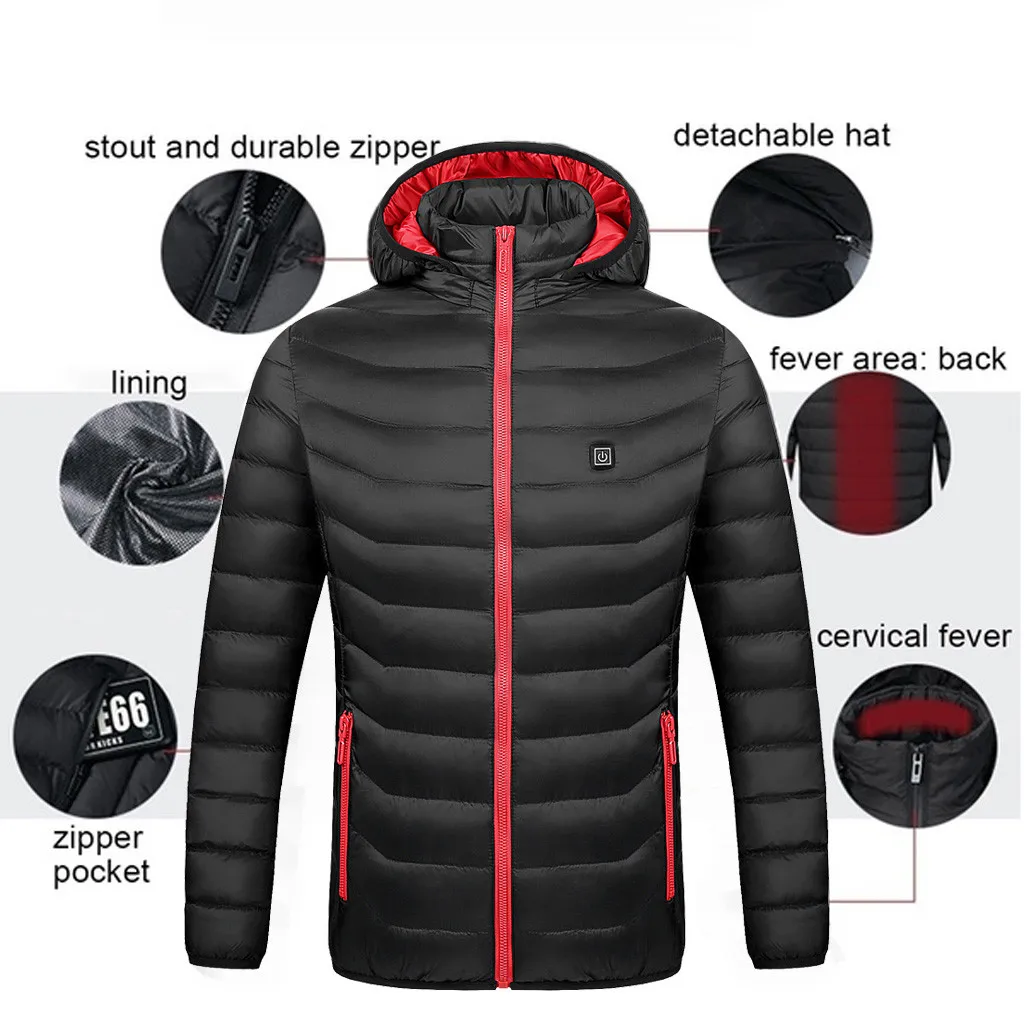 Feitong/зимнее женское пальто с умным USB брюшной спинкой, электрический теплый пуховик, парка из хлопка,, зимняя куртка chaqueta 8M2