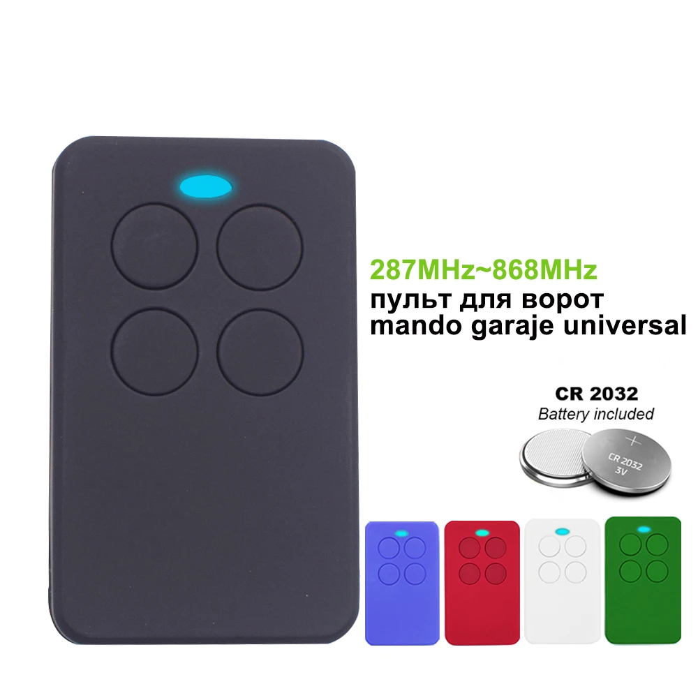 Mando a distancia para garaje, 433,92 MHz, Compatible con Motor de puerta de garaje, ERREKA, CLEMSA, PUJOL, código rodante y código fijo