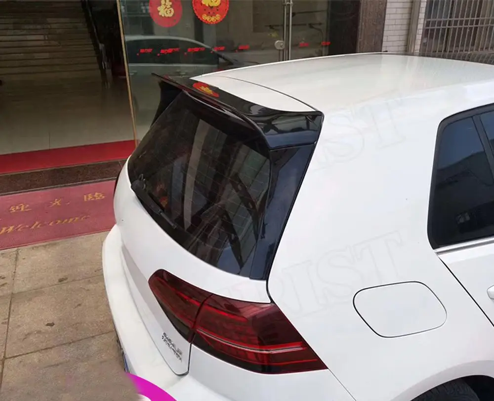 ABS черный блеск заднего крыла боковой спойлер для Volkswagen Golf 7 MK7 Gti R Club спортивный стиль