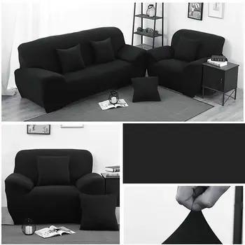 

Solid Color Elastic Sofa Cover Spandex Modern Polyester Corner Pure Color Pillowcase Living Room