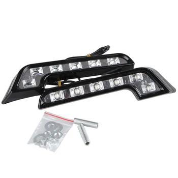 

2pcs Universal L Shape 6LED Daytime Running Lamp Driving Fog Car 12 V COB