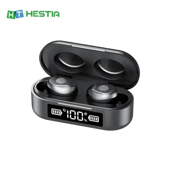 

TWS 5.0 Mini Bluetooth Earphone Three LED Digital Display Touch Control Earset Waterproof IPX5 Noise Reduction Wireless Earbuds