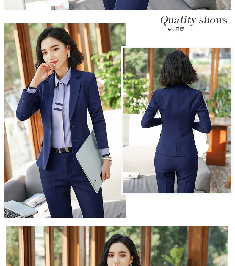 New Business Interview Women Suit Large Office Ladies Wear Long Sleeved Work Pants Slim Jacket And All Maternity