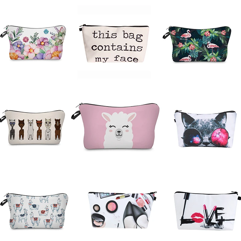 Small Cosmetic Bag Women Necessaire Make Up Travel Waterproof Portable Makeup Toiletry Polyester Zipper Pouch | Багаж и сумки