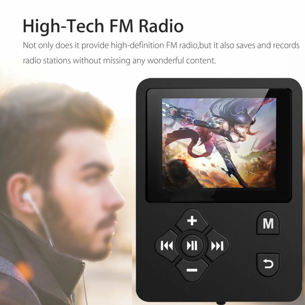 Портативный hifi MP3 цифровой плеер Музыка+ наушники FM Диктофон 32 Гб TF карта 1,8 дюймов TFT ЖК-экран Micro usb зарядка