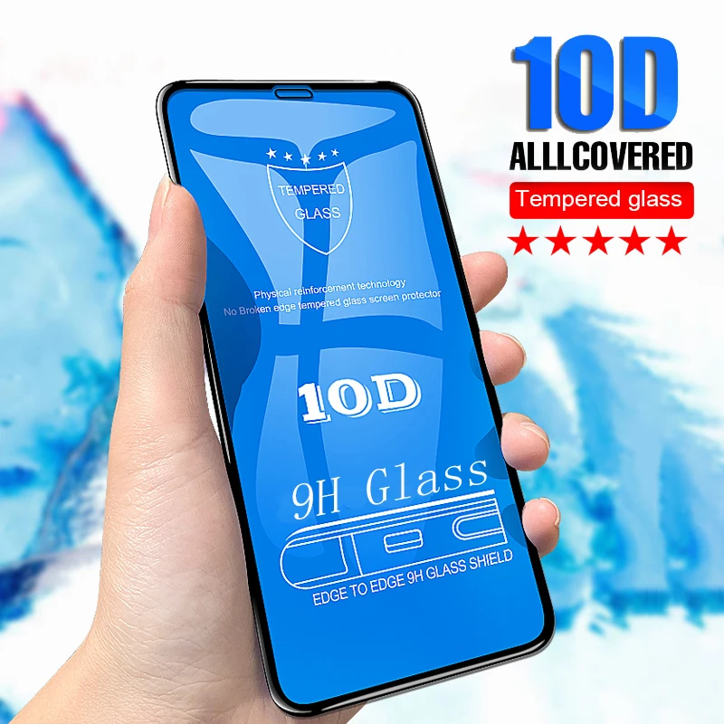 

10D Screen Protector for iPhone XS Max Tempered Glass for Apple iPhone 11 Pro Max XS X XR Protective Film aiphone Toughened Glas