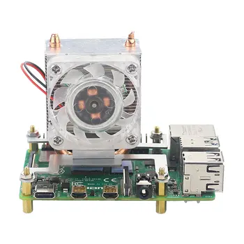 

CPU Copper Tube 7 Colors Heatsink LED Light Effective Easy Install Fast Durable RGB Cooling Fan Tower Layered For Raspberry Pi4