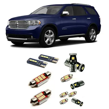 

10x Car Led Interior Lighting For Dodge Durango G3 2011 Error Canceling LEDs Front Rear Reading Door Footwell