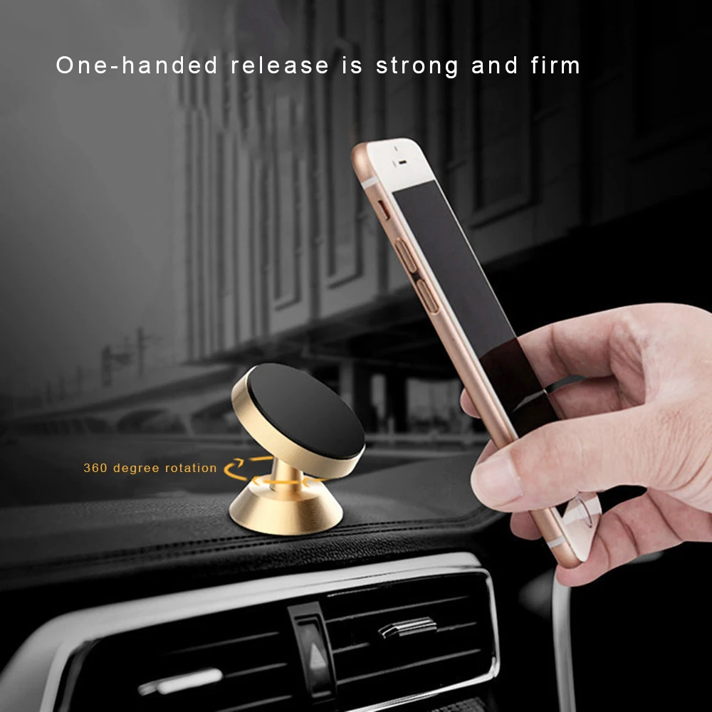 

Magnetic Car Phone Holder 360 Degree Metal Bracket Car Universal Mobile Phone Holder Support Self-Priming Magnetic Car Accessory