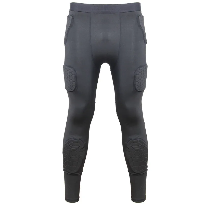 Sponge Protector Men's Rugby Soccer Goalkeeper Training Pants American Football Pads Adult Gym Fitness Knee Guard Safety Trouser