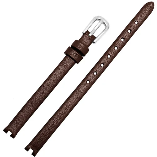 Elegant Ultrathin Leather Watch Band with Pin Buckle