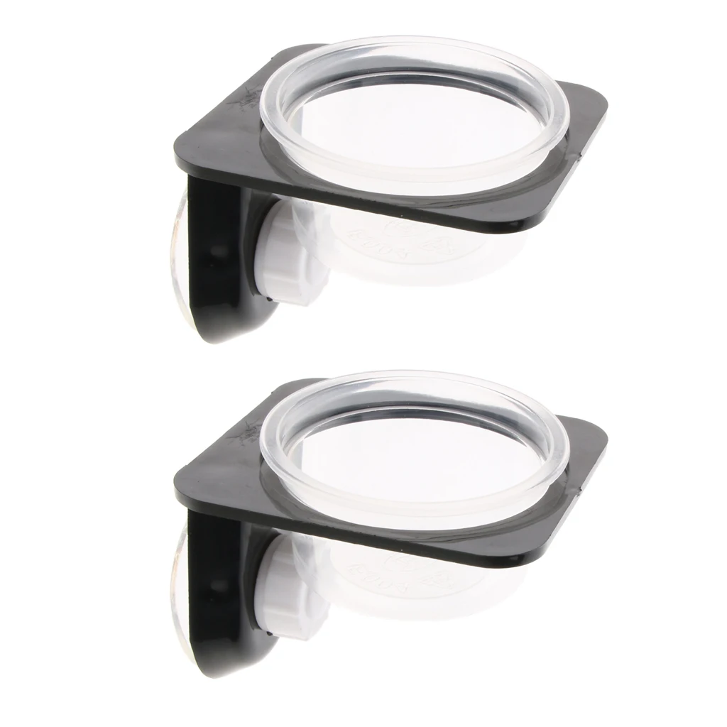 1 Pair Plastic Diameter 6cm Round Bowls For Amphibians Gecko Lizard Turtle