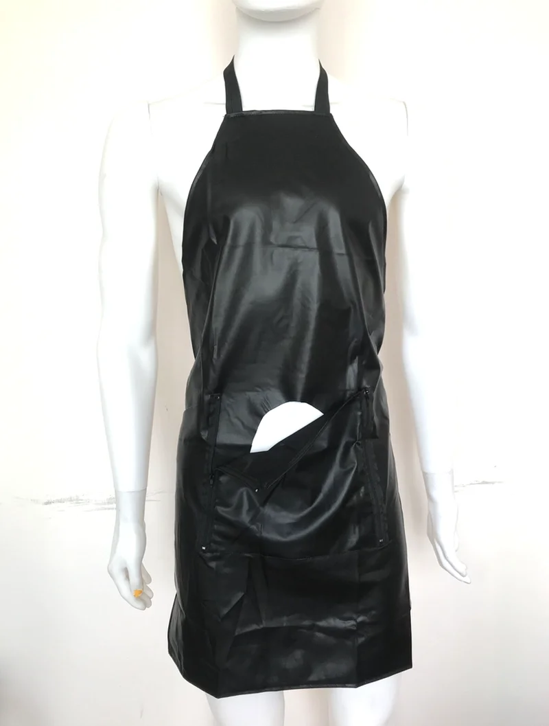 Mens Sexy Lingerie leather Apron front Open Crotch Crotchless Uniform hollow out Maid manservant Cosplay Night Club Sexy Costume