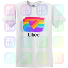 Likee App забавная футболка Сердце футболка классная граффити уличная футболка