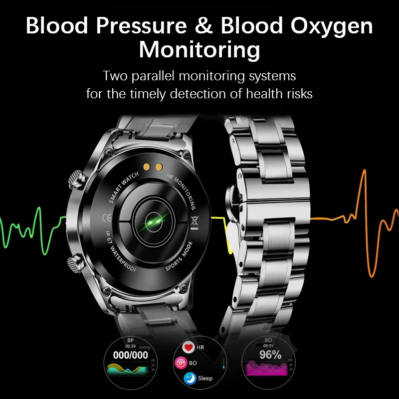 LIGE 2021 New Men Smart Watch Bluetooth Call Watch IP67 Waterproof Sports Fitness Watch For Android IOS Smart Watch 2021 + Box|Smart Watches|   - AliExpress