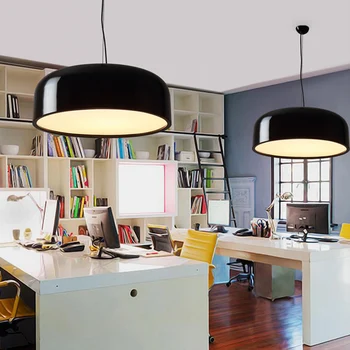 

British designer pendant Lamp Black White Flos Smithfield S Suspension lamp 48cm 60cm Replicas E27 Bedroom Kitchen island lamp