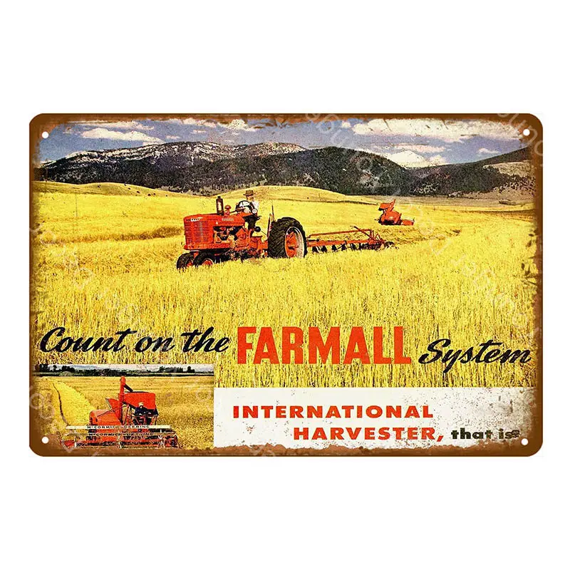 Farmall сельскохозяйственные тракторы металлические оловянные знаки сельскохозяйственная машина сельскохозяйственная табличка настенная живопись плакат Паб Клуб Гараж Декор YH064 - Цвет: YD5617H