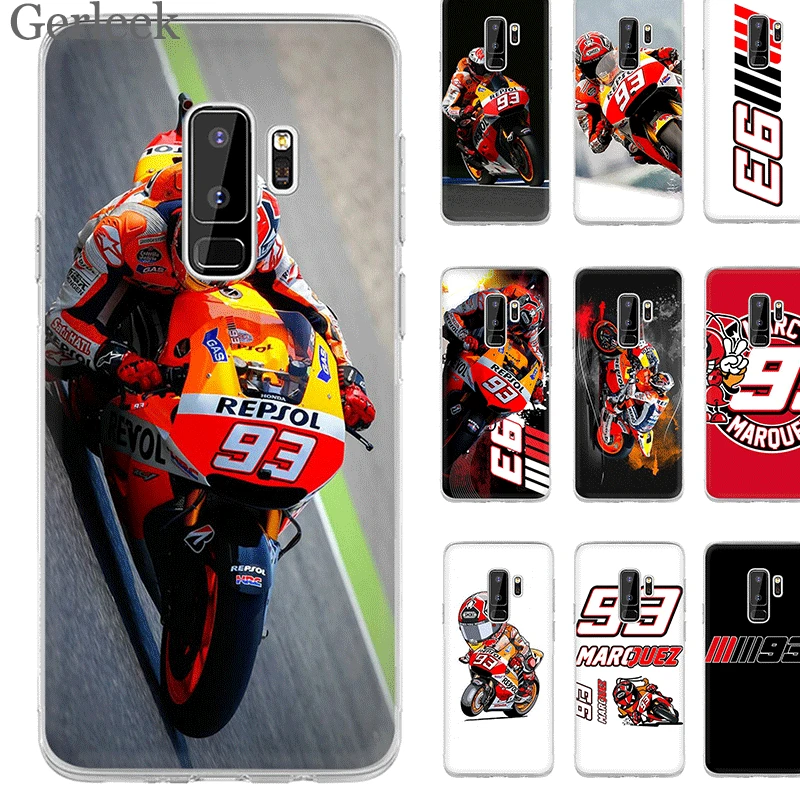 Gerleek Марк Маркес Moto Gp 93TPU чехол для samsung S7 S8 S9 S10 J3 J5 J7 Edge Plus Note 8 9 крышка |