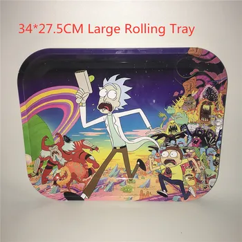 

340*275mm large Tobacco Rolling Tray Hand Roller Tobacco Grinder Smoking Accessories Cigarettes tools Metal Roll Trays