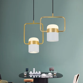 

New Modern Metal Rotating Chandelier, Nordic LED Chandelier Drum Designer Hanging Lamp Lighting Dining Room Lamp Bedroom Lamp